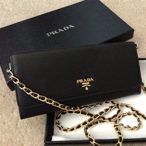 prada wallet on chain in store|authentic prada wallet.